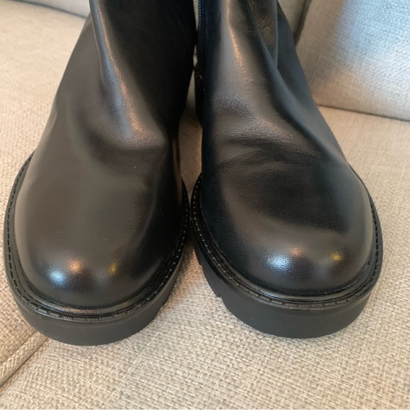 NWOB NINE WEST TREAD OVER THE KNEE LEATHER LUG SOLE BOOTS - Picture 4 of 8